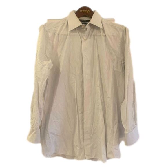Saks Fifth Avenue Grey Pinstripe dress shirt - Picture 1 of 3